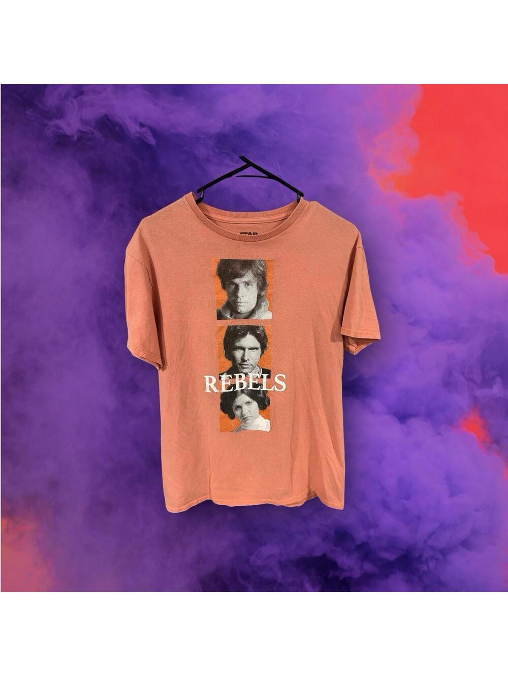 STAR WARS REBELS Men Medium Luke Skywalker + Han Solo + Princess Leia T-Shirt